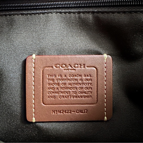 Coach Hadley Turnlock Leather Tote Bag - Picture 4 of 7